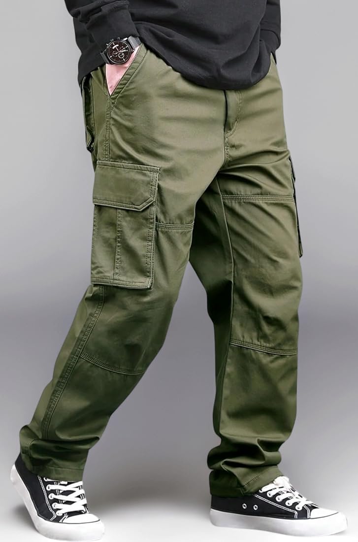 Lymio Cargo for Men || Cotton Cargo Pant || Drawstring Waist Pant (Also Available in Plus Sizes) (46-49)