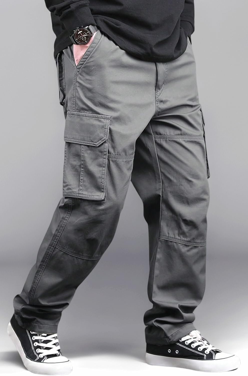 Lymio Cargo for Men || Cotton Cargo Pant || Drawstring Waist Pant (Also Available in Plus Sizes) (46-49)