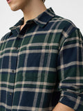 The Souled Store Plaid Shirt: Emerald Men and Boys Long Sleeves Collared Neck Button Front Cotton Relaxed Shirts